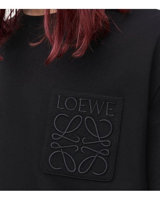 Loewe Black Pocket Anagram T-Shirt for men