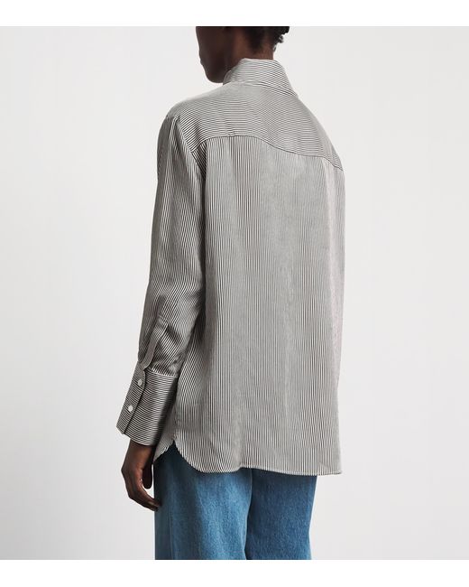 Anine Bing Gray Oversized Stripe Bridget Shirt