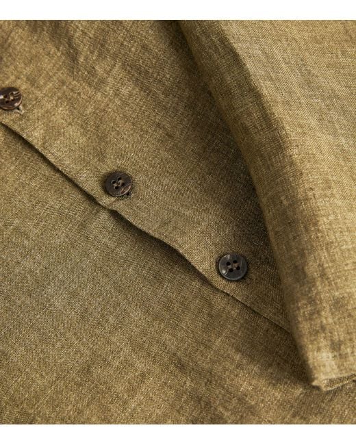 Eskandar Natural Linen A-line Shirt