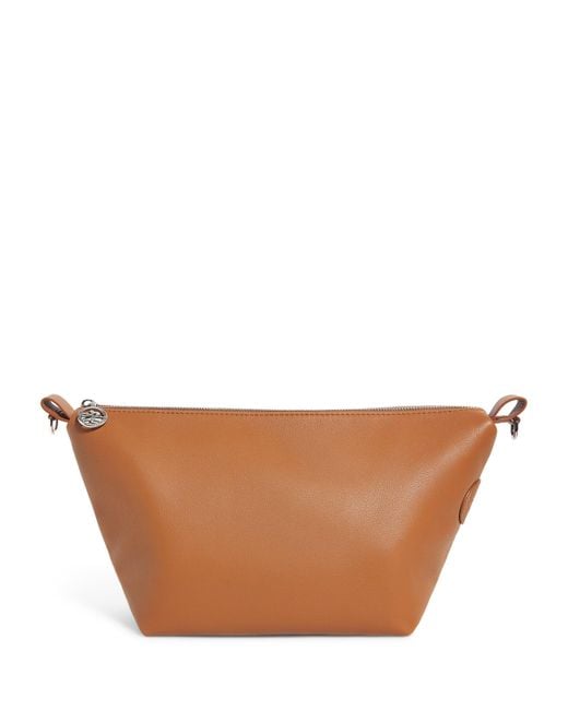 Longchamp Brown Small Leather Le Slouchy Cross-Body Bag