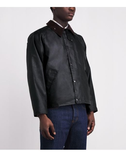 Barbour Black Waxed Transport Jacket for men