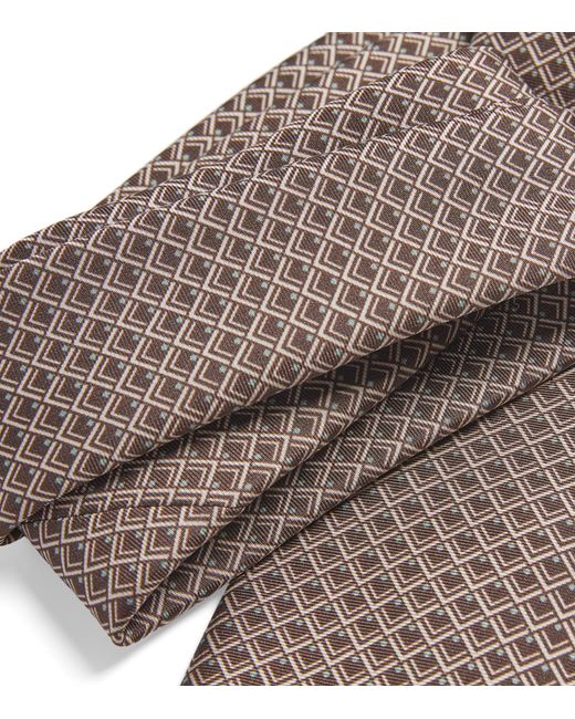 Giorgio Armani Brown Silk Jacquard Tie for men