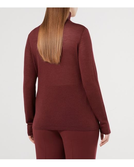 Marina Rinaldi Red Virgin Wool-Silk-Cashmere Gondola Sweater