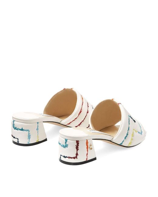 White outlet quilted mules