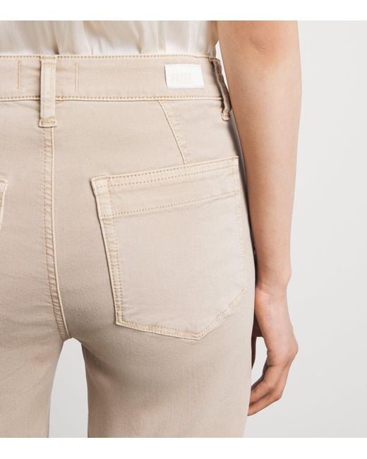 PAIGE Natural Quincy Ankle Mid-Rise Straight Jeans