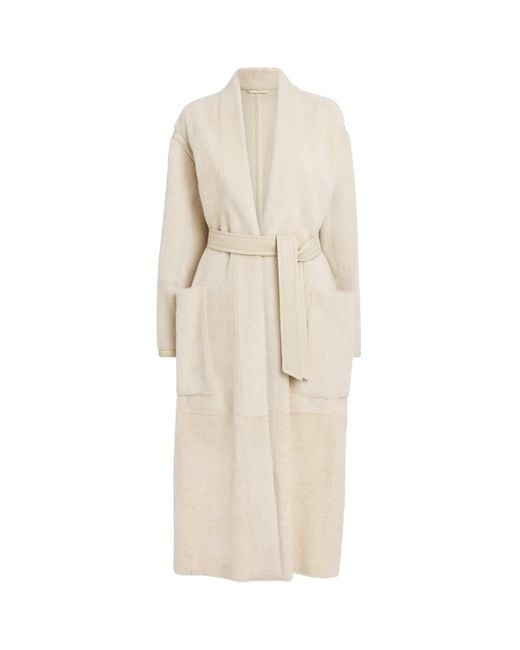 Max Mara Natural Shearling Coat