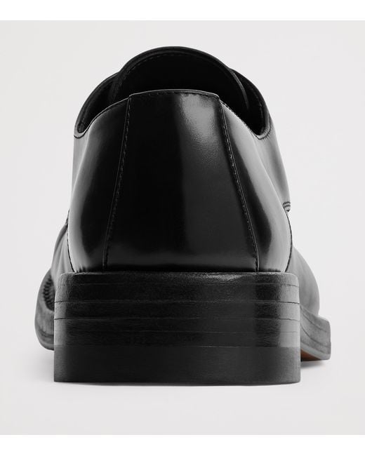 Bottega Veneta Black Calfskin Lace-Up Shoes for men
