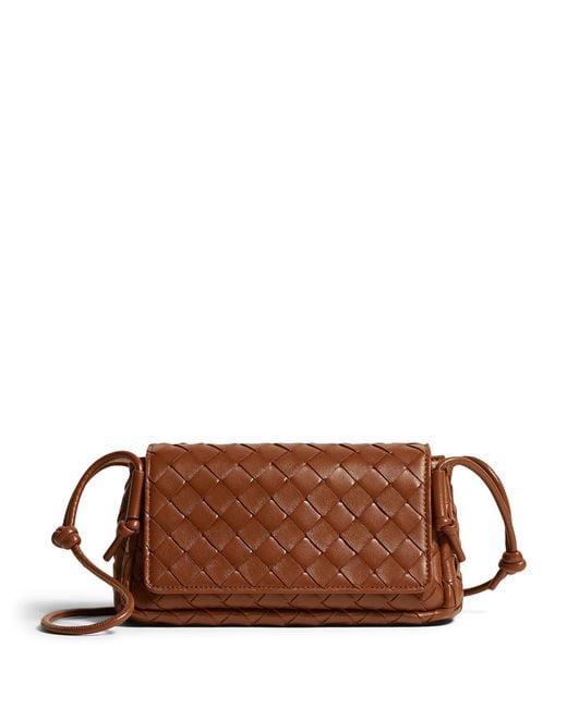 Bottega Veneta Brown Leather Notturno Cross-Body Bag
