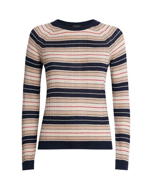 Rag & Bone Blue Crew-Neck Teresa Sweater