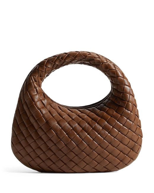 Bottega Veneta Brown Baby Leather Veneta Shoulder Bag