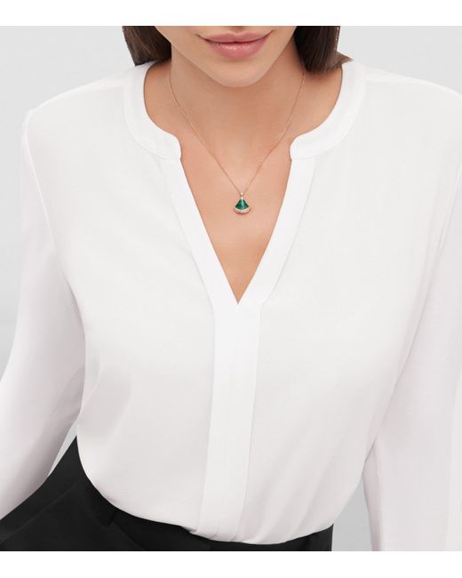BVLGARI Metallic Diamond And Malachite Divas' Dream Necklace