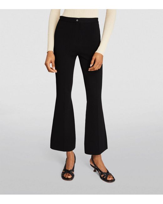 Theory Black Flared Trousers