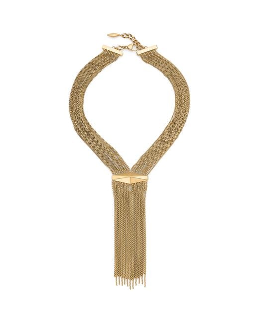 Jimmy Choo Metallic Crystal-Embellished Zandra Necklace