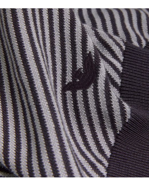 Emporio Armani Gray Two-tone Striped Sweater for men