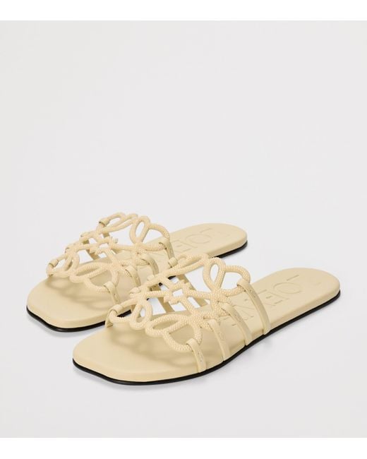 Loewe Natural Leather Petal Anagram Sandals