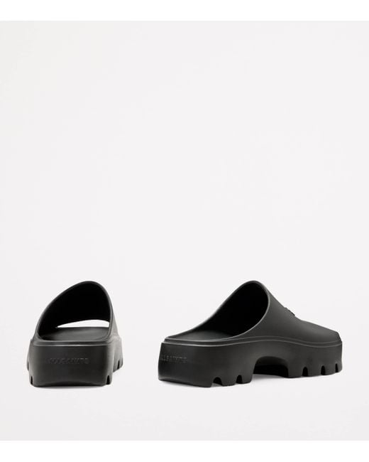 AllSaints Black Eclipse Flatform Slides