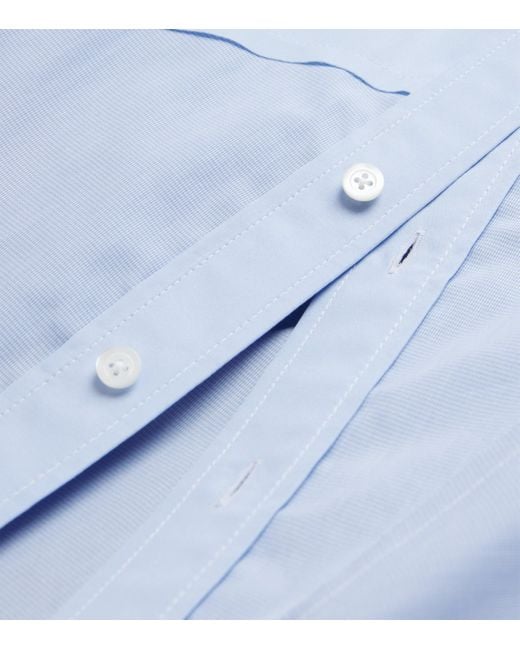 Maison Margiela Blue Cotton Panel Shirt for men