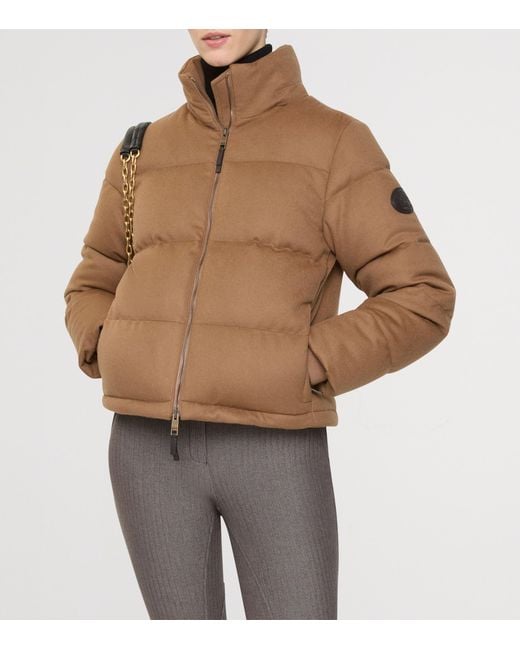 Burberry Brown Cashmere Puffer Jacket