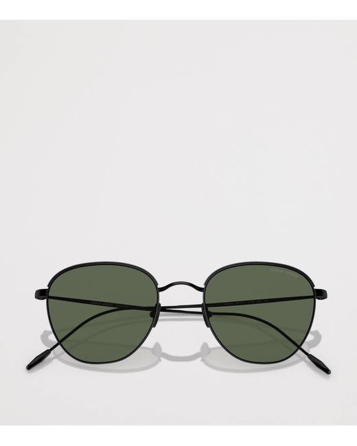 Giorgio Armani Green Rounded Square Sunglasses for men