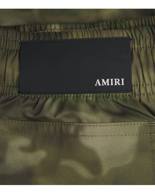 Amiri Green Camouflage Swim Shorts for men