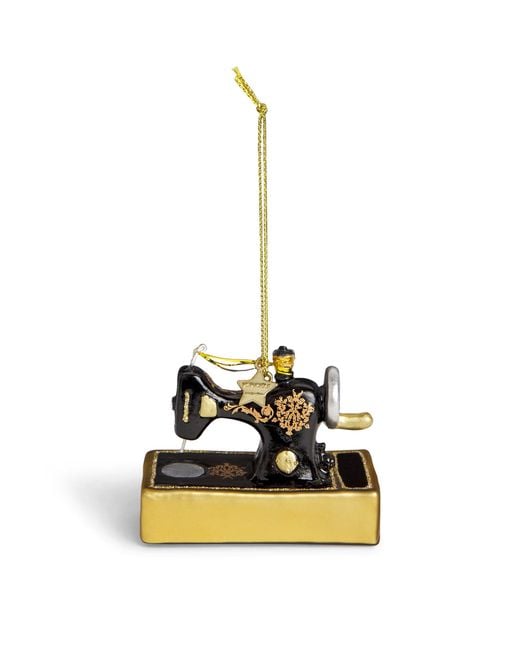 Harrods Metallic Vintage Sewing Machine Tree Decoration