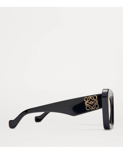 Loewe Black Bevelled Cat Eye Sunglasses
