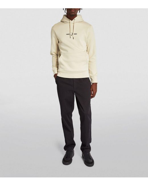 Fred Perry Natural Embroidered Logo Hoodie for men