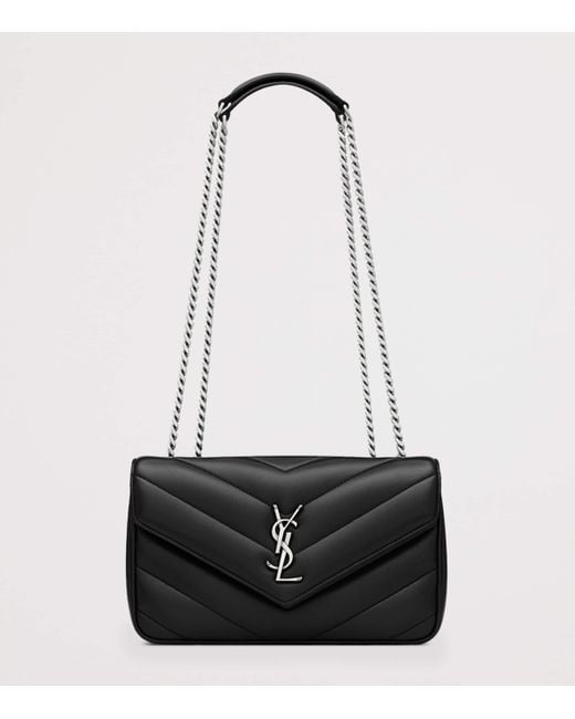 Saint Laurent Black Small Matelassé Loulou Shoulder Bag