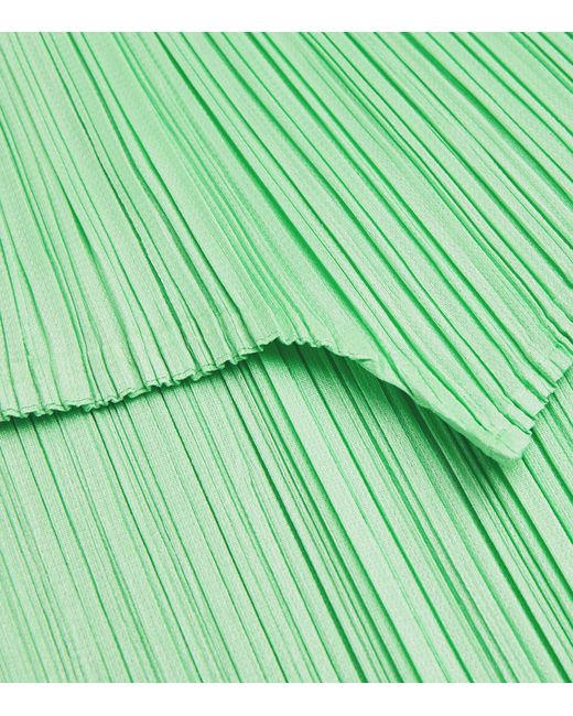 Pleats Please Issey Miyake Green New Colorful Basics 4 Sleeveless Top