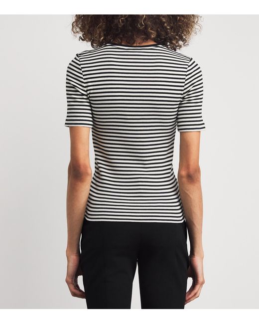 Anine Bing Black Stretch-Cotton Alessia T-Shirt