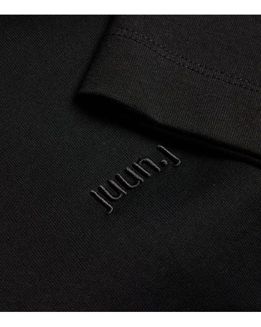 Juun.J Black Oversized Logo T-shirt for men