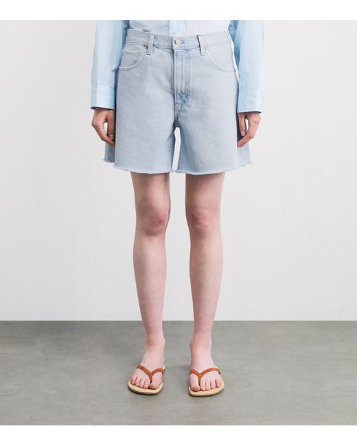 PAIGE Blue Archie Long Denim Shorts