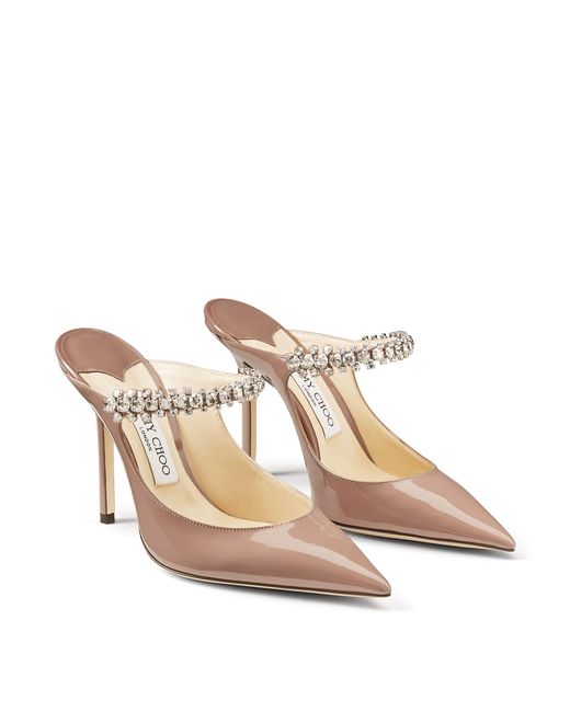 Jimmy Choo Natural Bing 100 Leather Mules