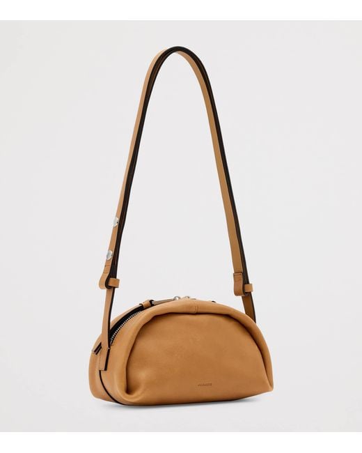 AllSaints Metallic Calfskin Rosalie Arc Cross-Body Bag