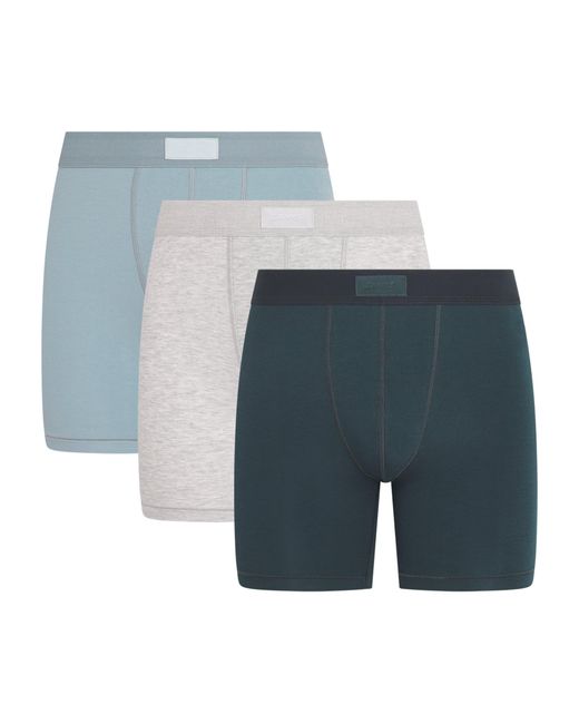 Skims Blue Stretch-Jersey Boxer Briefs for men