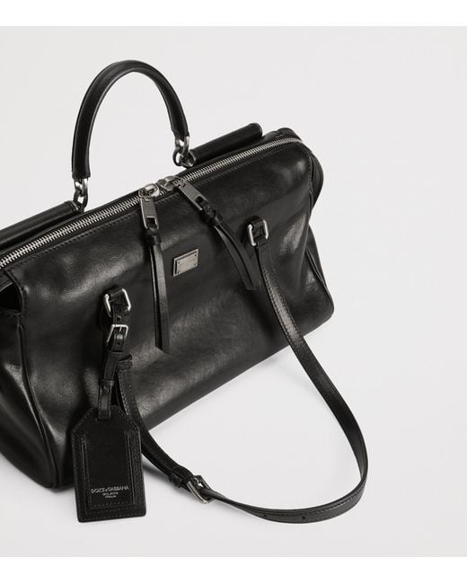 Dolce & Gabbana Black Calfskin Vittoria Shoulder Bag
