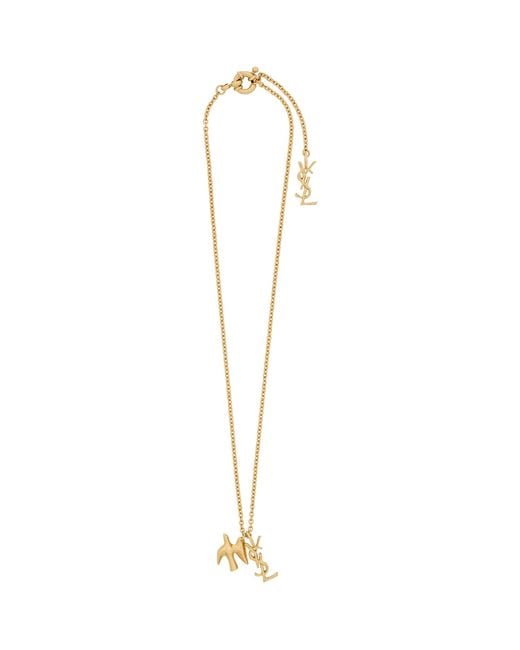 Saint Laurent White Cassandre Dove Bracelet for men