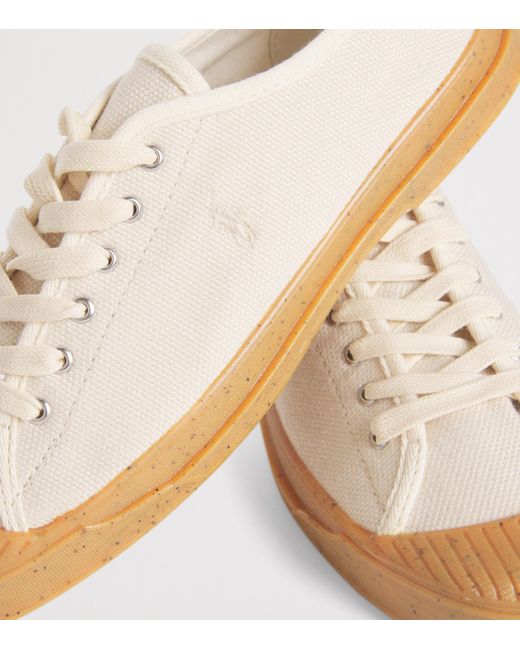 Polo Ralph Lauren White Canvas Essence 100 Cap-Toe Sneakers
