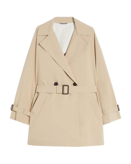 Weekend by Maxmara Natural Canvas Shortline Trench Coat