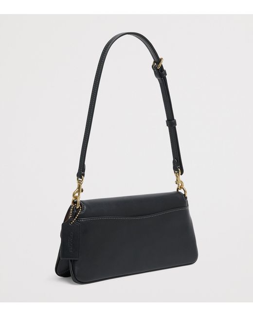 COACH Black Leather Jet Shoulder Bag