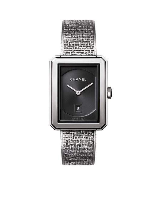 Chanel White Medium Steel Boy·friend Watch 34.6mm