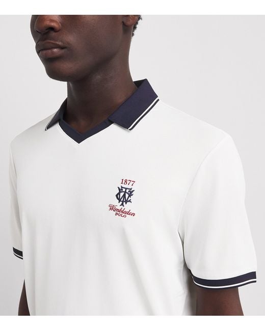 Ralph Lauren White X Wimbledon Performance Piqué Polo Shirt for men