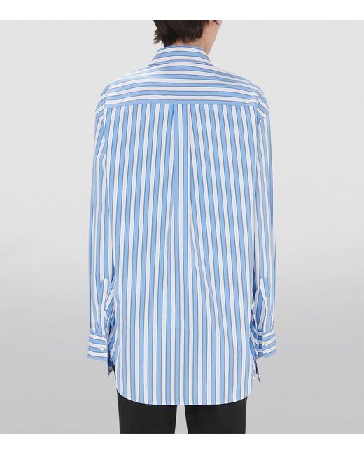 J.W. Anderson Blue Cotton Peplum-drape Shirt
