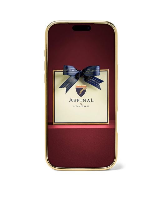 Aspinal Red Leather Iphone 17 Pro Max Case