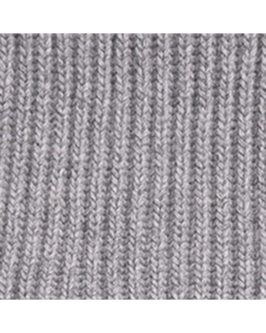 Johnstons Gray Cashmere Lovat Ribbed Scarf for men
