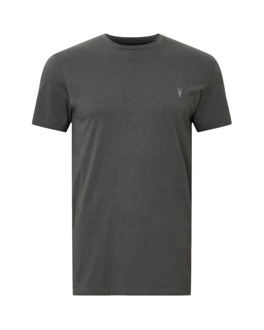 AllSaints Gray Organic Cotton Tonic T-Shirt for men