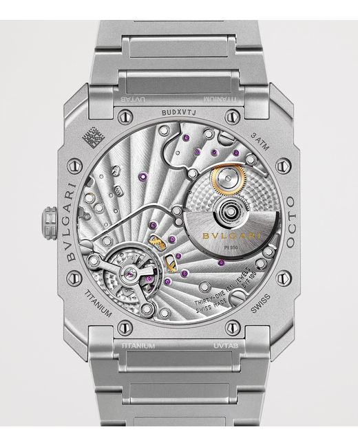 BVLGARI Gray Titanium Octo Finissimo Automatic Watch