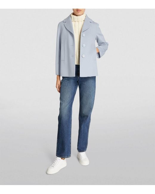 Max mara blue jacket top