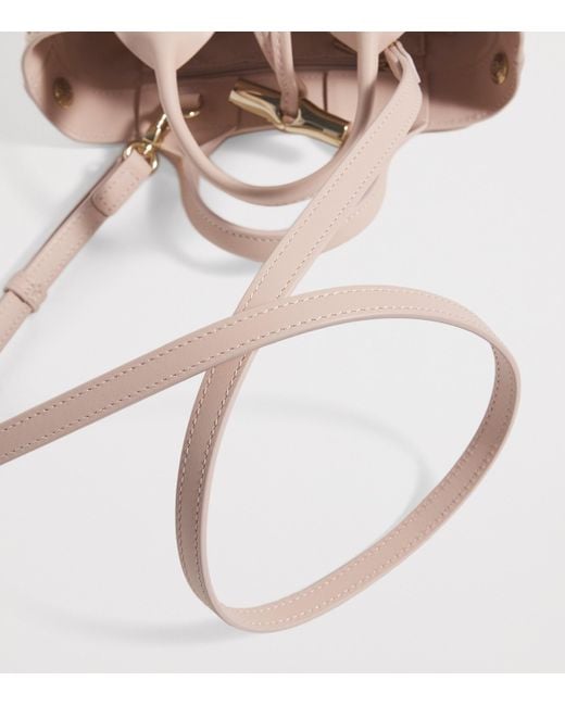 Longchamp Pink Extra Small Leather Le Roseau Top-Handle Bag
