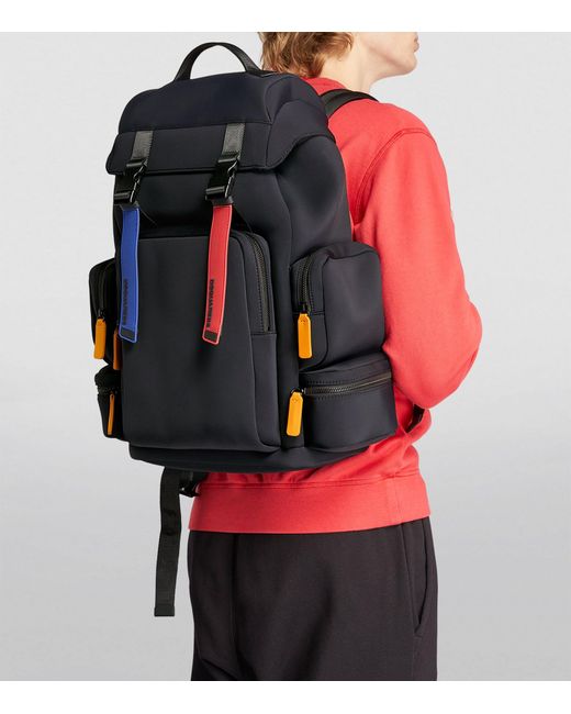 DSquared² Black Rubber-strap Backpack for men